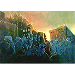TABLEAU VOLÉ - SANS TITRE - 65 cm x 50 cm - Acrylique sur toile 1997 - Peinture de Michel BECKER